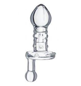 Prisms Erotic Glass Lila Nubbed Rotator Glazen Buttplug