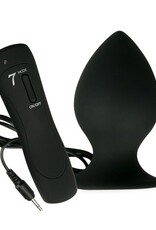 Online Only 7-Speed Black Silicone Vibrating Anal Plug