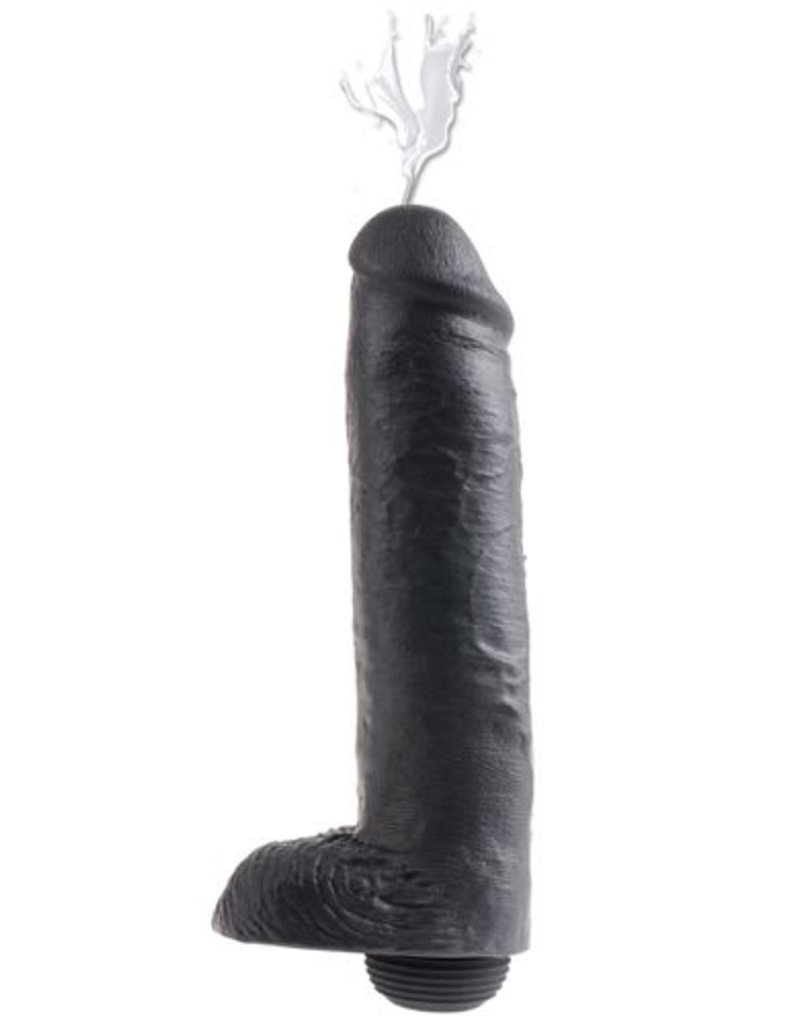 King Cock Spuitende Dildo 30 cm - Zwart