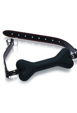 Master Series Hound Dog Bone Gag - Zwart/Rood