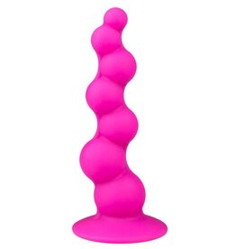 Anal Collection Roze dildo met kralen en zuignap