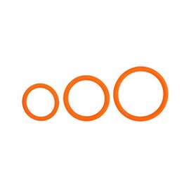 Men Only Cockring set - drie maten - oranje