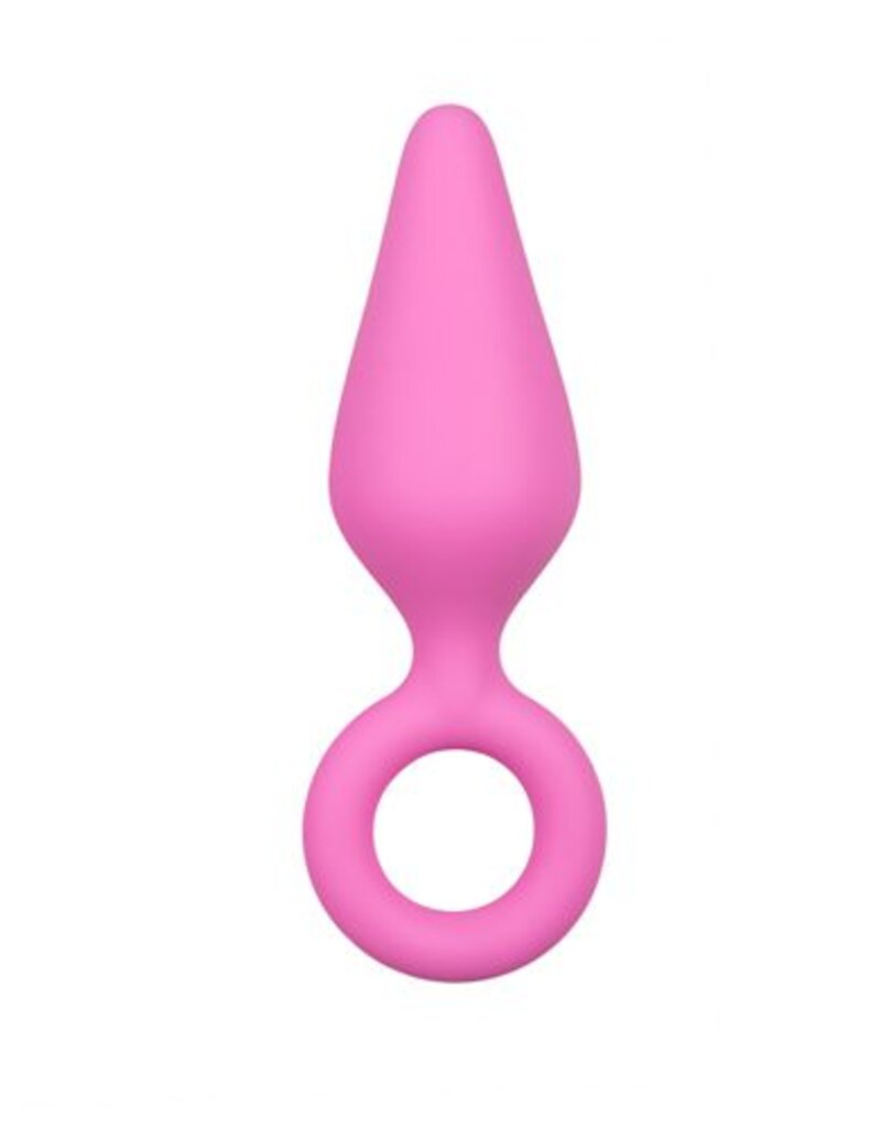 Anal Collection Roze Buttplug Met Trekring - Medium
