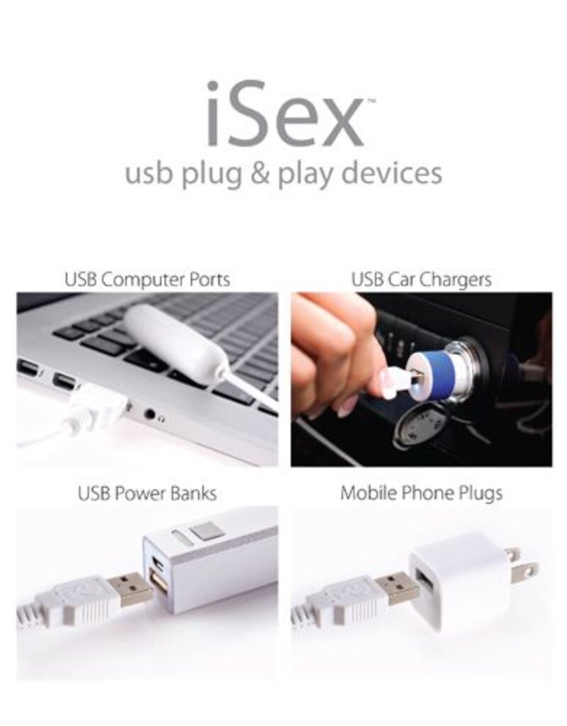 ISEX USB Vibrerende Tepelklem - Wit