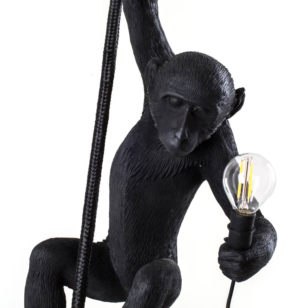 Seletti Hanglamp The Monkey Zwart Kunsstof 27x30x80cm Wonenmetlefkids