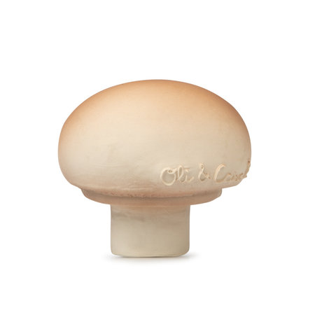 Oli & Carol Bad en bijtspeeltje Manolo de mushroom gebroken wit natuurlijk rubber 7,2x2,8x6,5cm