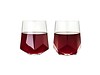 Viski Raye™ Faceted Crystal Wine Glass (Set of 2) by Viski