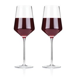 Viski Raye™ Crystal Bordeaux Glasses (Set of 2) by Viski