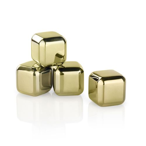 Viski Glacier Rocks® Small Gold Cubes (Set of 4) by Viski