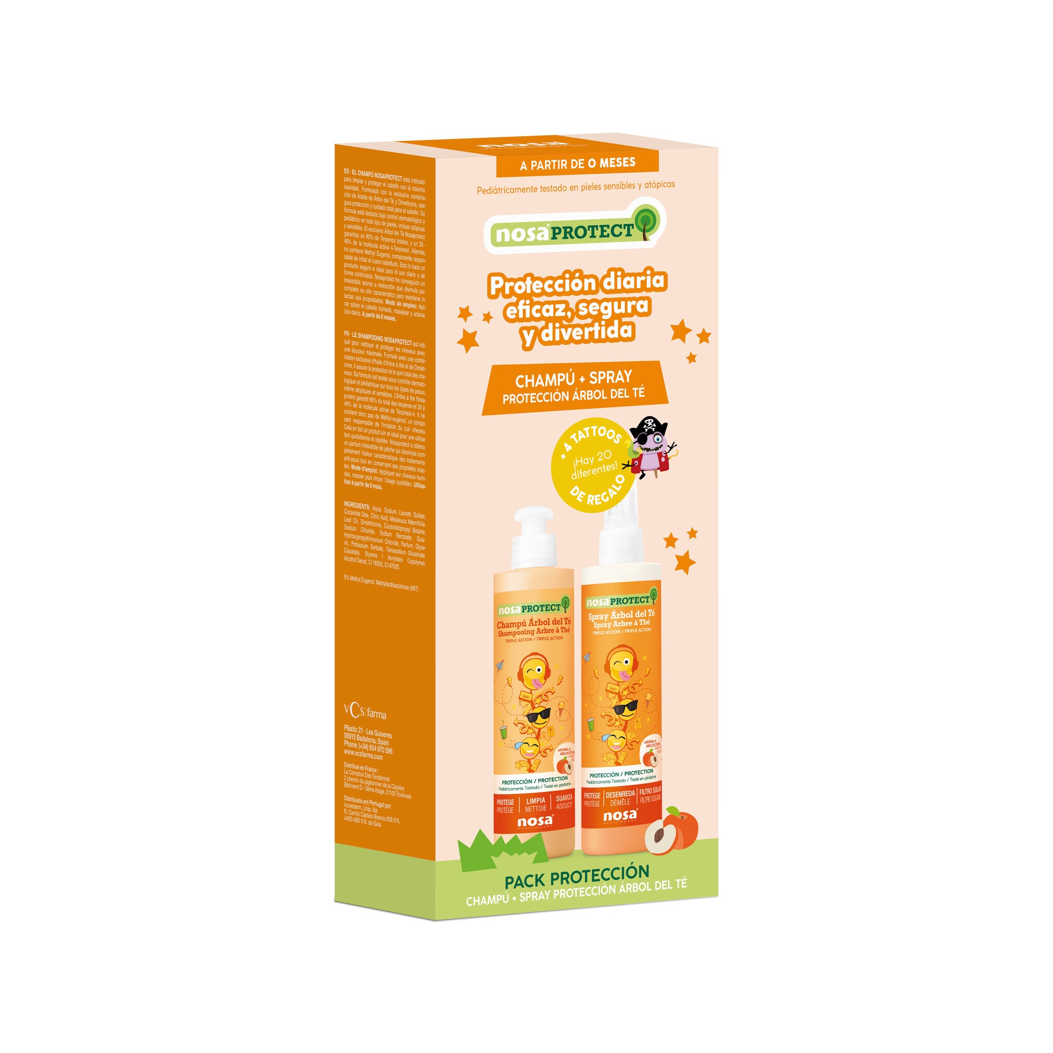 Protect Duo Pack Perzik (Shampoo & Spray) - WOW Cosmetics