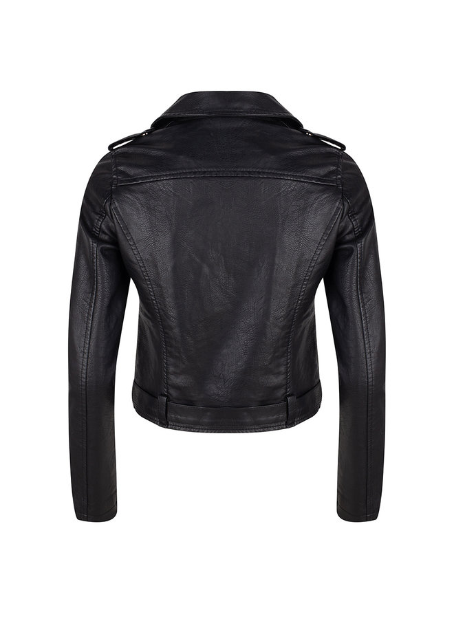 leatherlook jacket-black