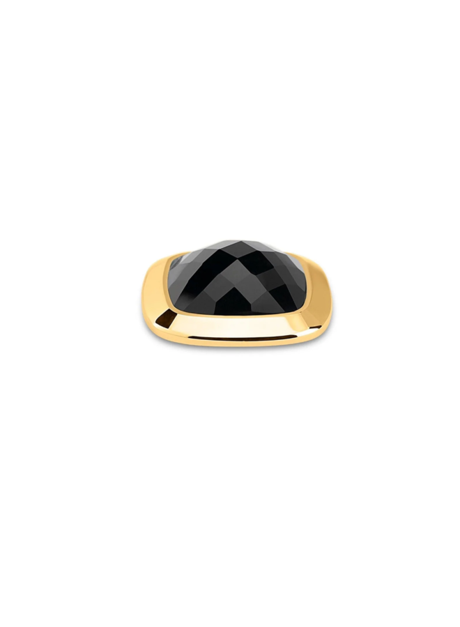 Melano Kosmic Black Facet Square steen - gold