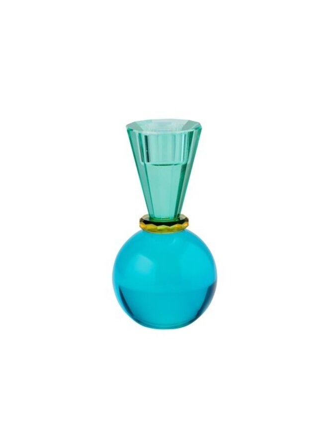 Giftcompany - Sari kristal kandelaar H13 - groen/blauw