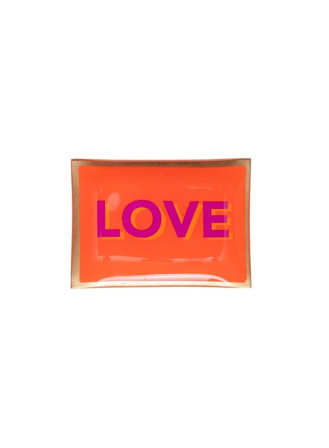 Giftcompany - Deco schaaltje - Love - oranje/paars