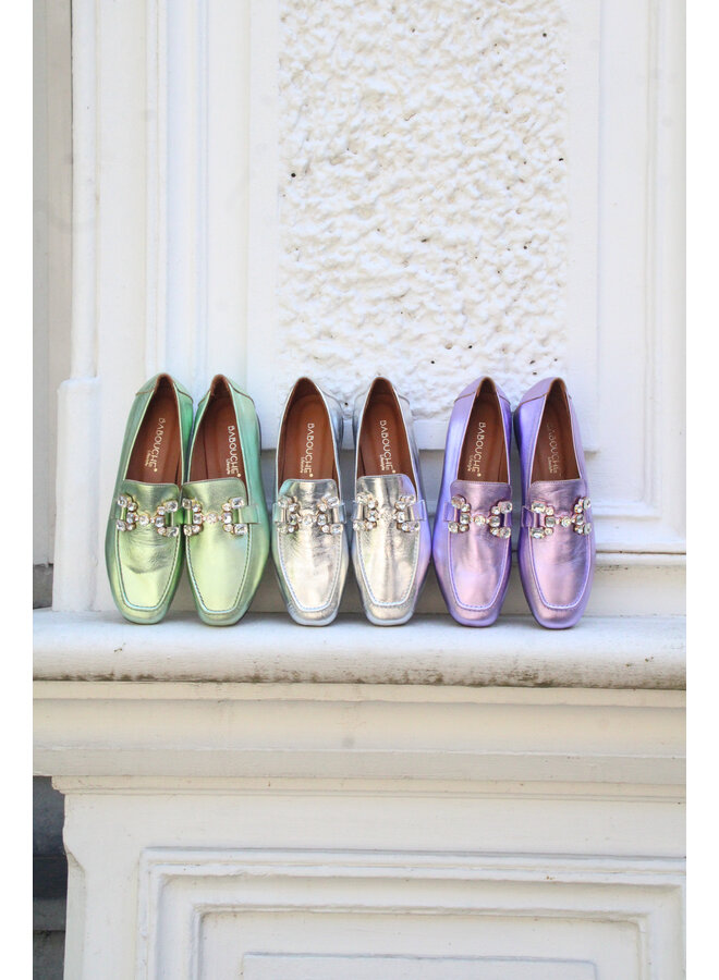 Babouche Gwen loafer - metallic roze