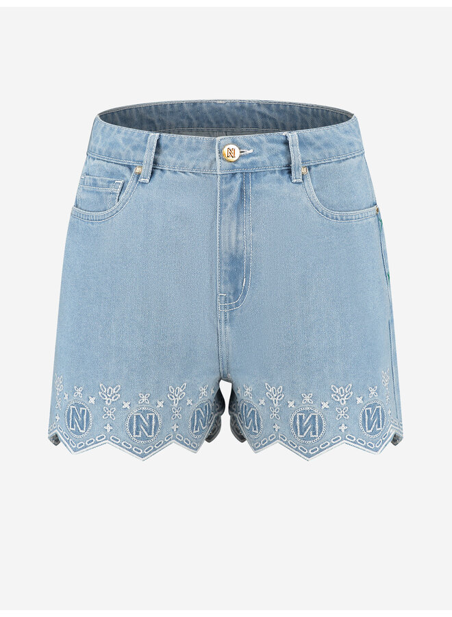 Nikkie Cali jeans shorts - light blue