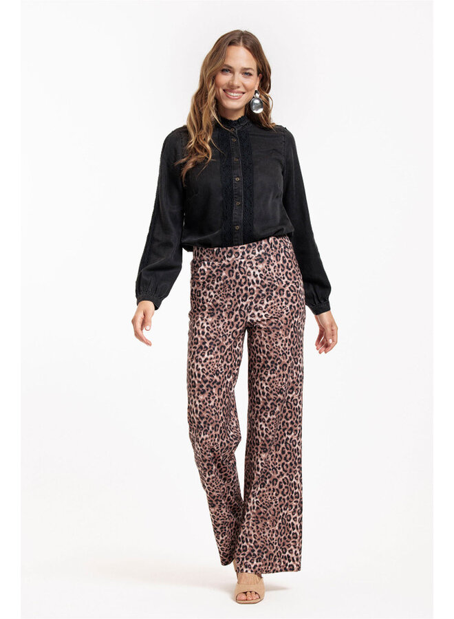 Studio Anneloes Marilon animal trousers - kit/chocolate