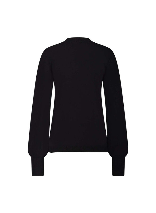 Studio Anneloes Lovis button pullover - black