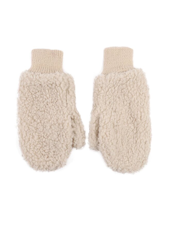 Denise teddy handschoenen - off white