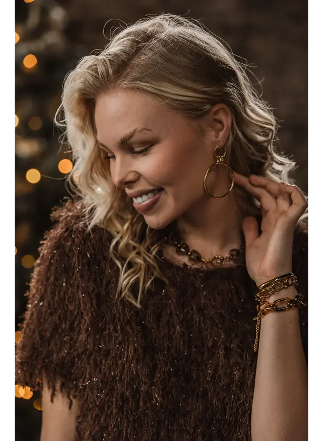 By shir statement party oorbellen - goud