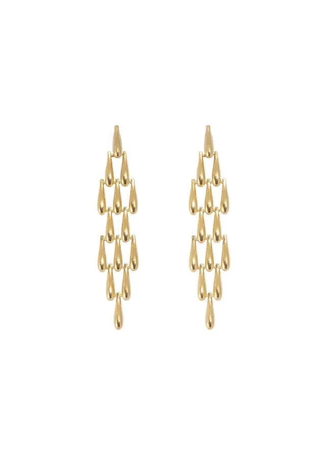 By shir luxe party oorbellen - goud