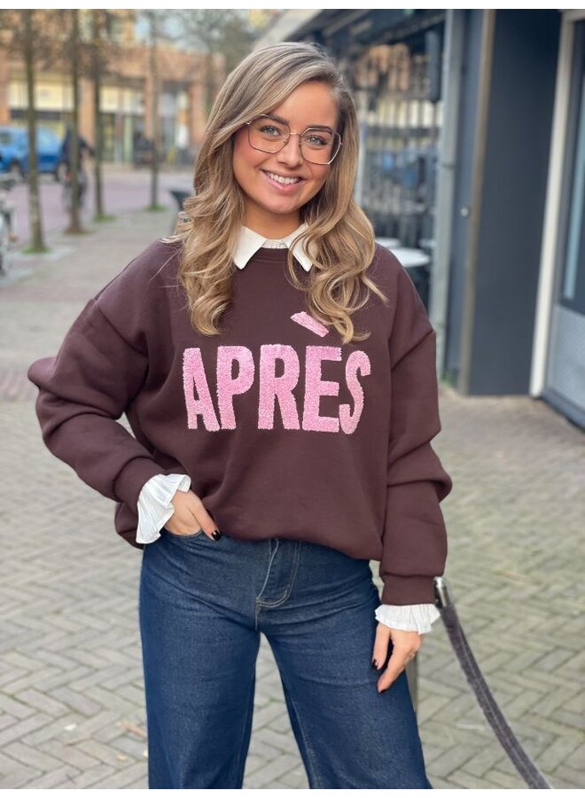 Aprés sweater - donkerbruin