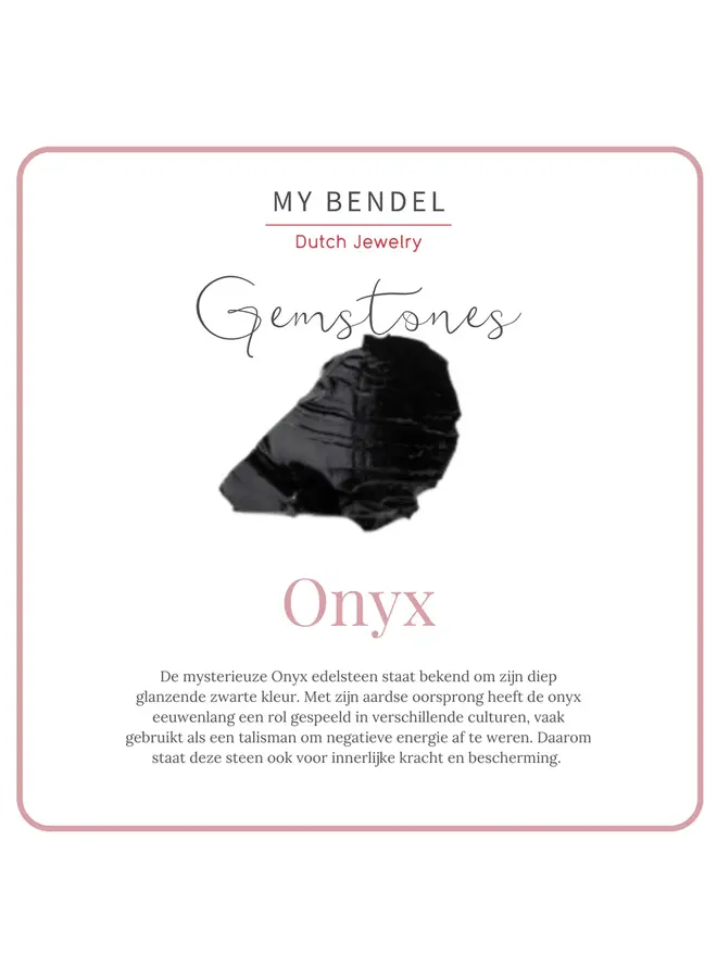 My Bendel gouden zegelring - onyx edelsteen
