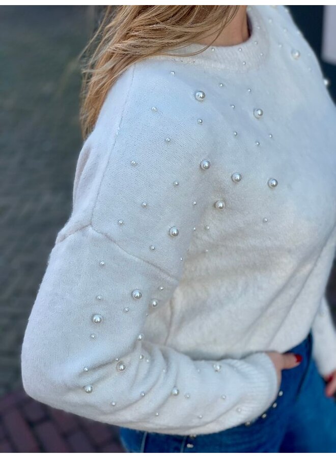 Parel trui - off white