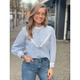 Blauw gestreepte blouse
