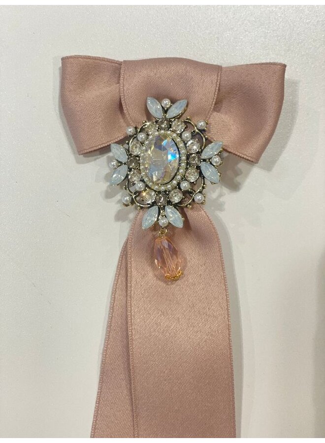 Elegante stropdas broche - roze