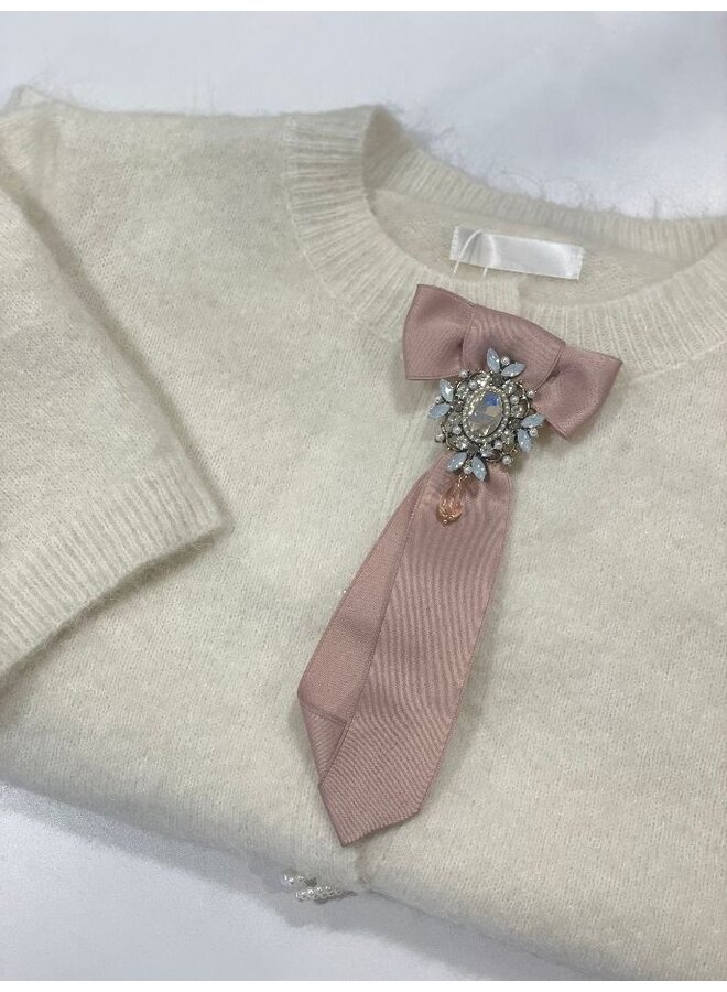 Elegante stropdas broche - roze