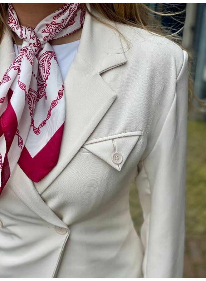 Getailleerde blazer - off white