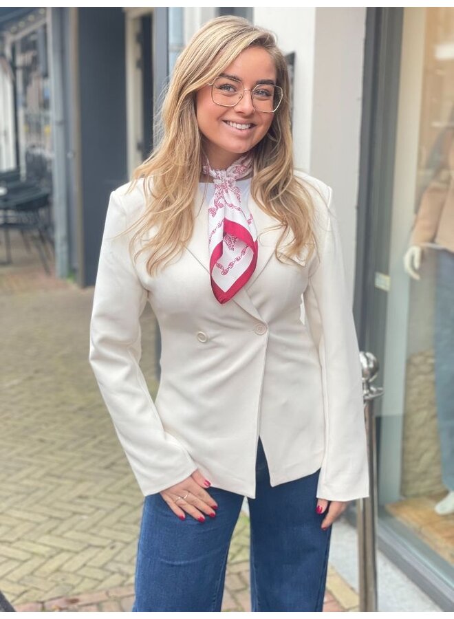 Getailleerde blazer - off white