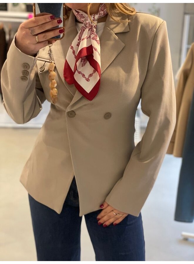 Getailleerde blazer - taupe