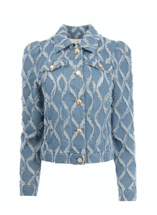 ICNK Amsterdam Nina denim Ausbrennar jacket