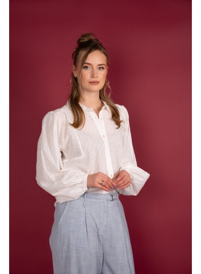 ICNK Amsterdam Job C Dobby Lurex - wit