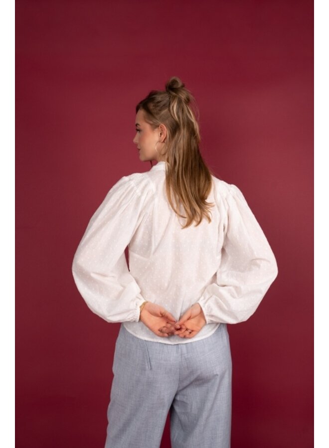 ICNK Amsterdam Job C Dobby Lurex - wit