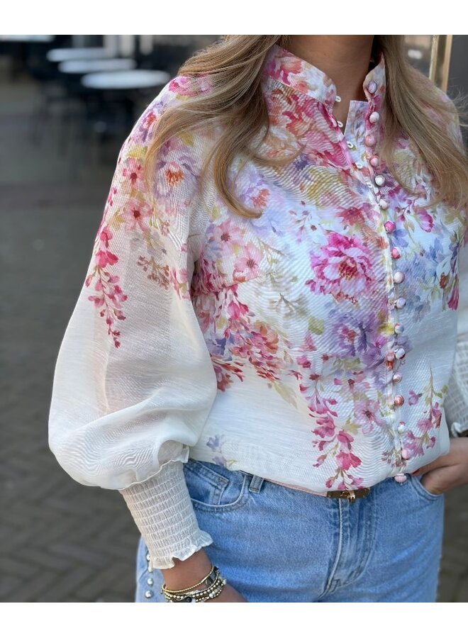 Blouse met bloemenprint