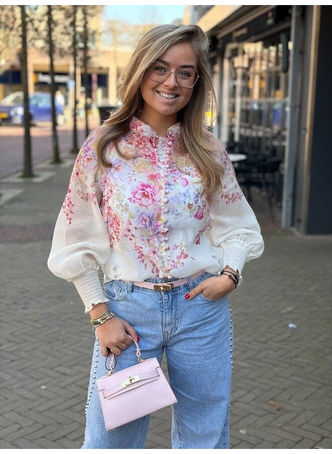 Blouse met bloemenprint