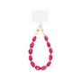 Telefoonkoord kralen - rozerood