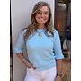 Emma knitted short sleeve trui - blauw