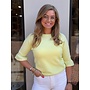 Emma knitted short sleeve trui - geel