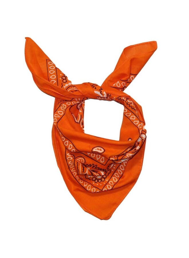 Bandana  kinsday kleine sjaal- oranje/wit