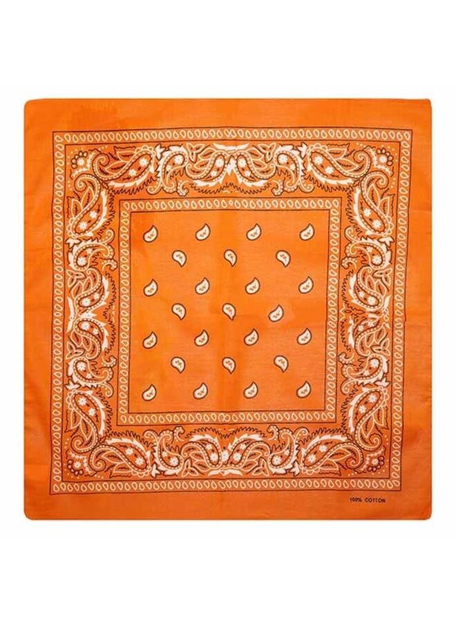 Bandana  kinsday kleine sjaal- oranje/wit