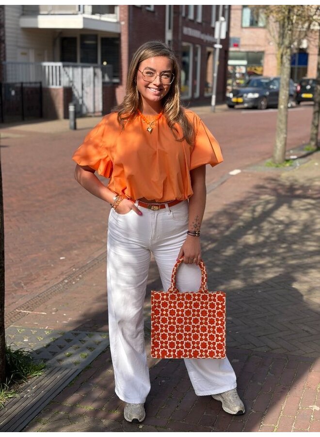 Ballon top - oranje
