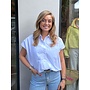 Katoenen ballon blouse - wit