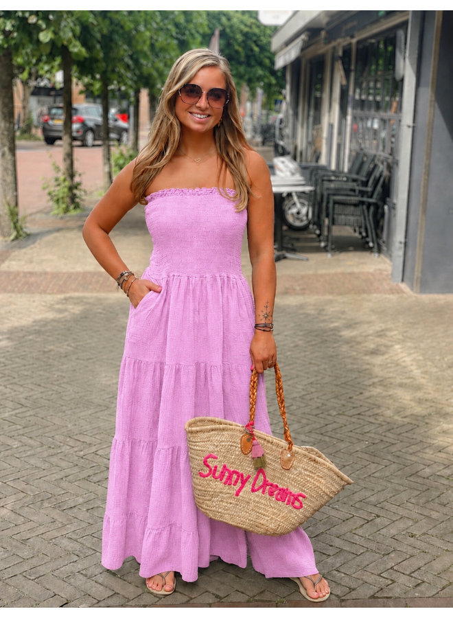 Strapless jurk - roze