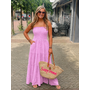 Strapless jurk - roze