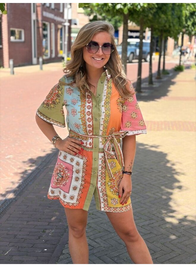 Paisley jurk - gemêleerd 