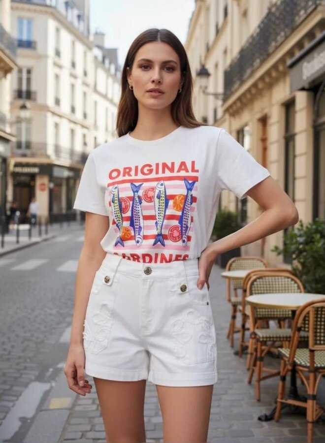 T-shirt met Sardines print